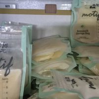 Healthy freshly frozen breastmilk