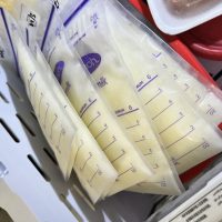 breast milk of new twins mom