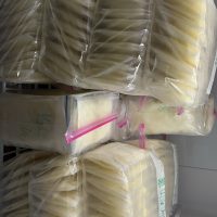 Frozen milk in bulk