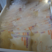 Frozen breast milk for sale.